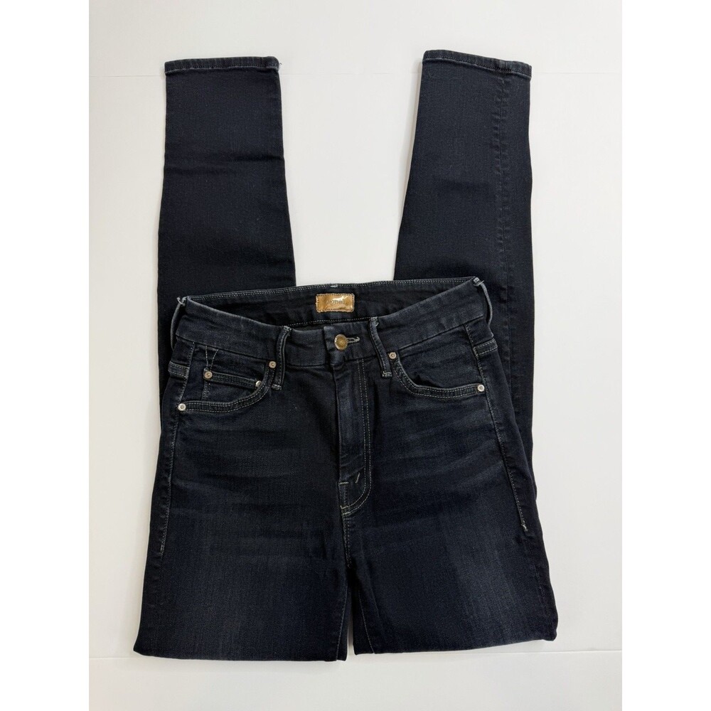 Mother The Looker High Waisted Jeans Womens 25 Blue Coffee Tea or Me Skinny - Picture 3 of 9